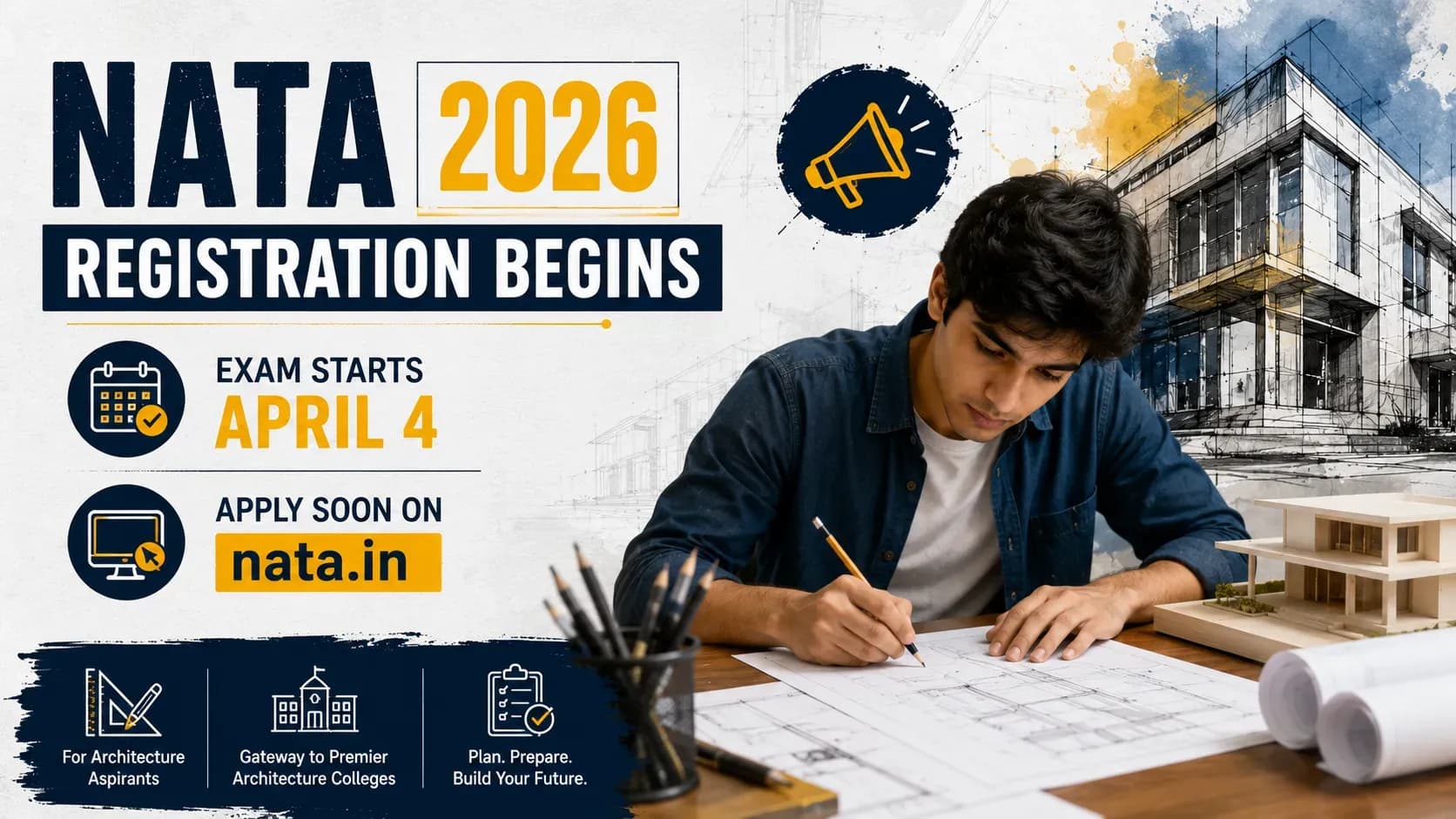 NATA 2026 Registration Begins; Exam Starts April 4, Apply Soon on nata.in