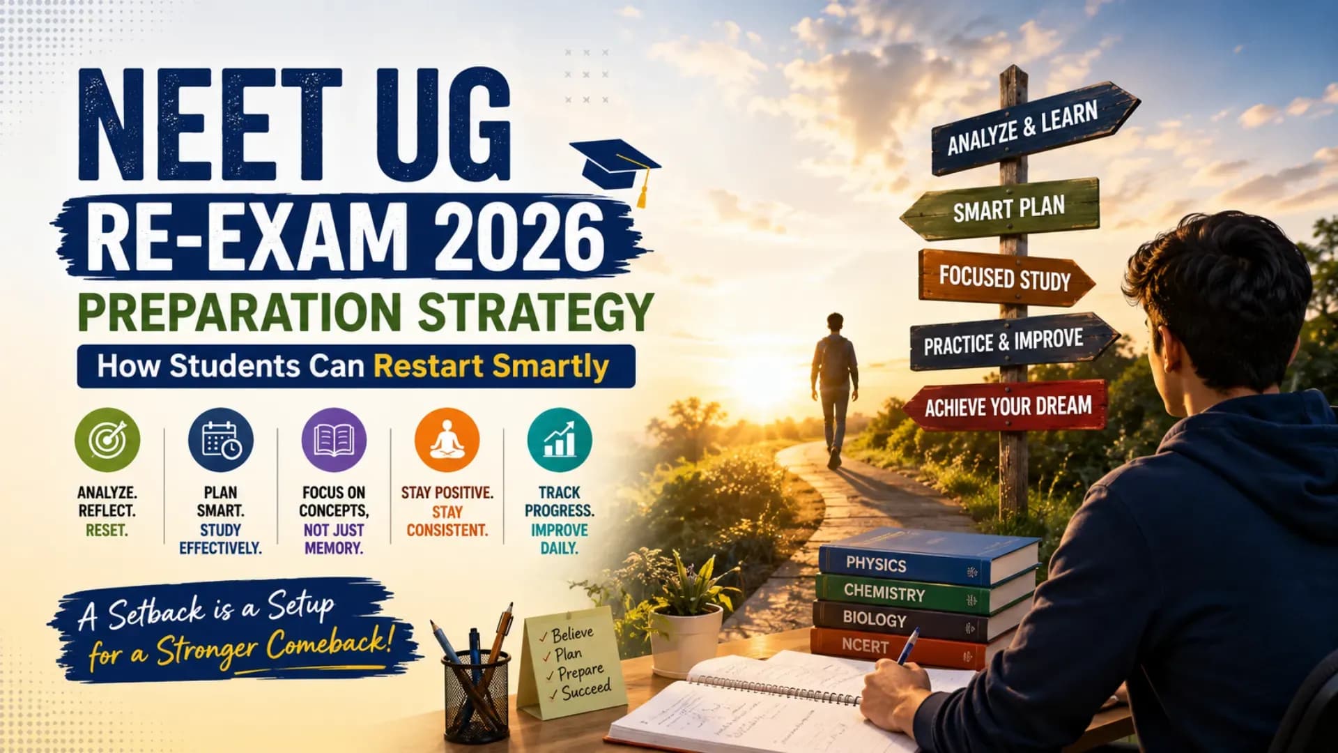 NEET UG Re-Exam 2026 Preparation Strategy: How Students Can Restart Smartly