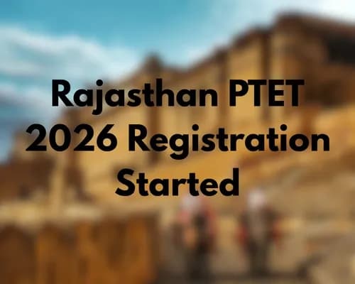 Rajasthan PTET 2026 Registration Started