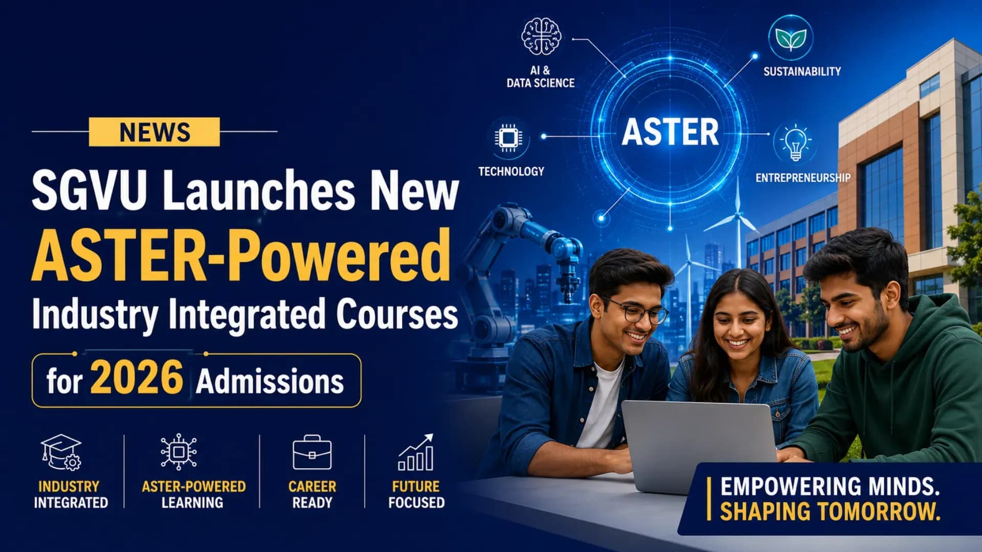 SGVU Launches New ASTER-Powered Industry Integrated Courses for 2026 Admissions