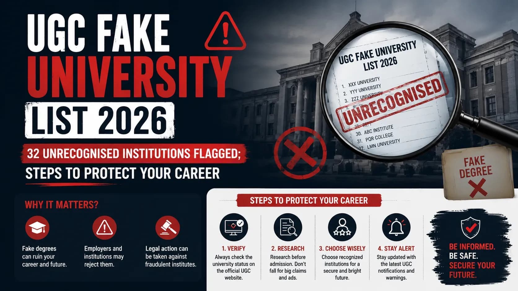 UGC Fake University List 2026