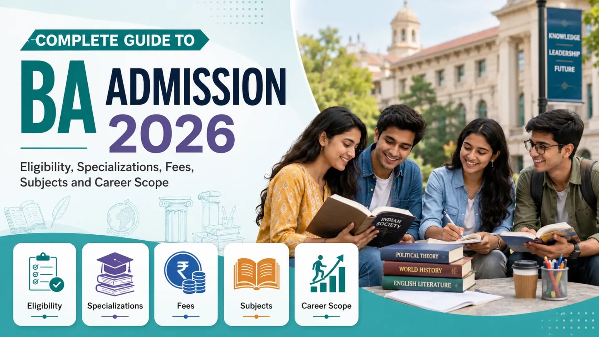 Complete Guide to BA Admission 2026: Eligibility, Specializations, Fees, Subjects and Career Scope