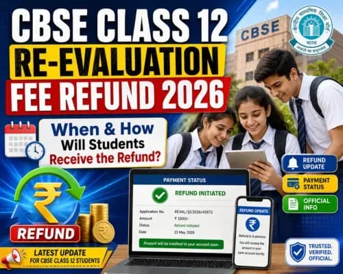 CBSE Class 12 Re-Evaluation Fee Refund 2026: When and How Will Students Receive the Refund?