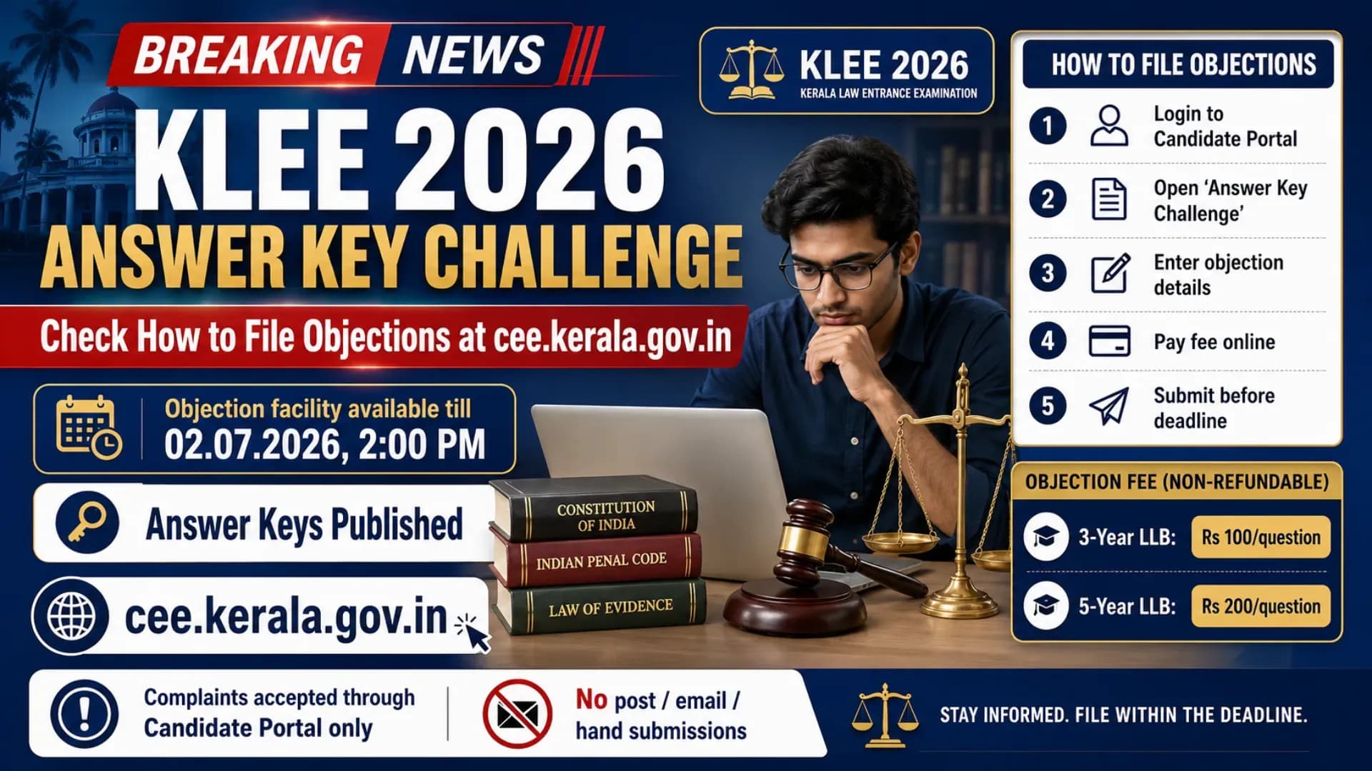 KLEE 2026 Answer Key Challenge Window Closed: Check Objection Process and Next Steps