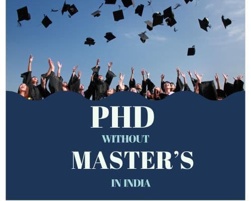 PhD Without a Master’s in India