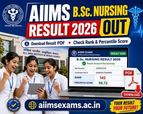 AIIMS B.Sc. Nursing Result 2026 OUT: Download Result PDF and Check Rank and Percentile Score at aiimsexams.ac.in