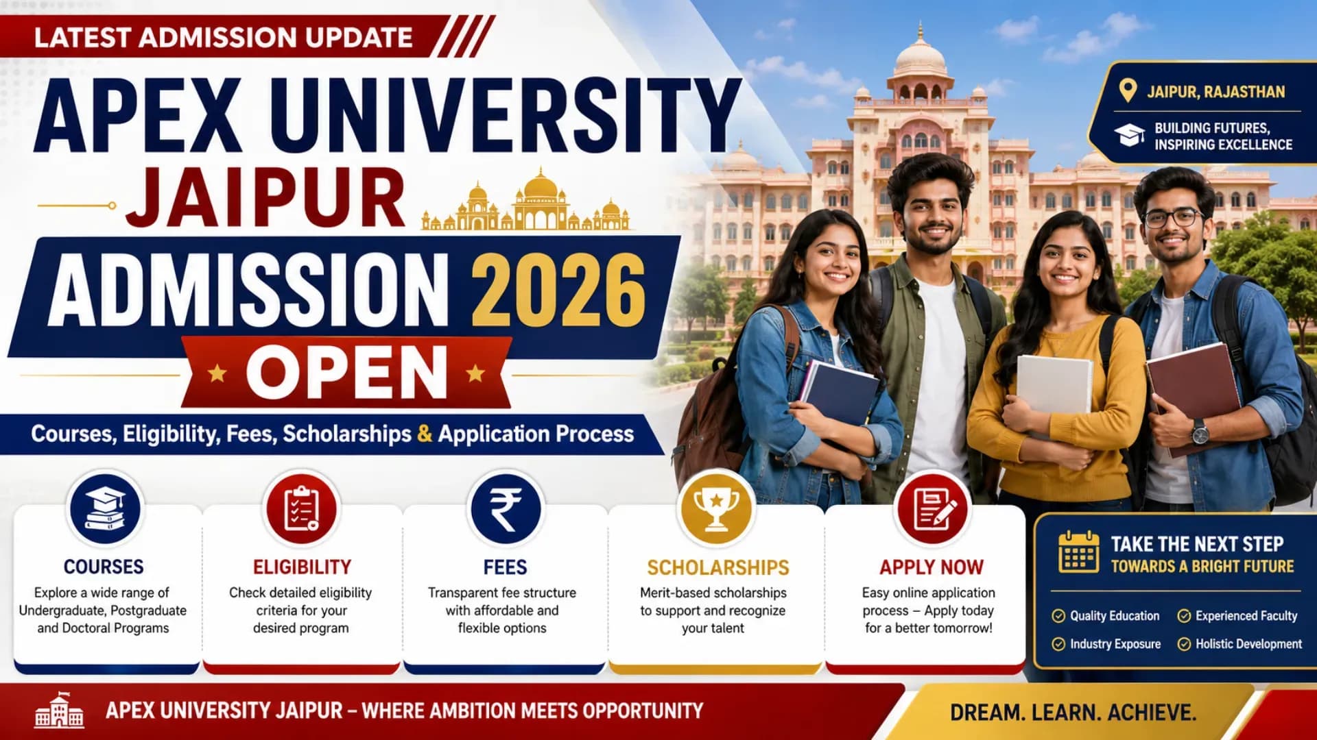 Apex University Jaipur Admission 2026 Open: Check Courses, Eligibility, Fees, Scholarships and Application Process