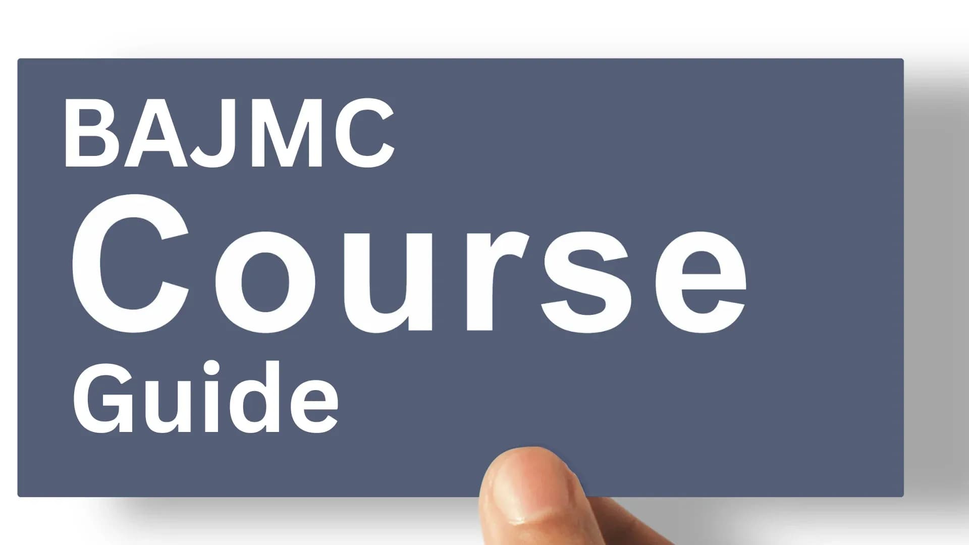 BA JMC Course Guide