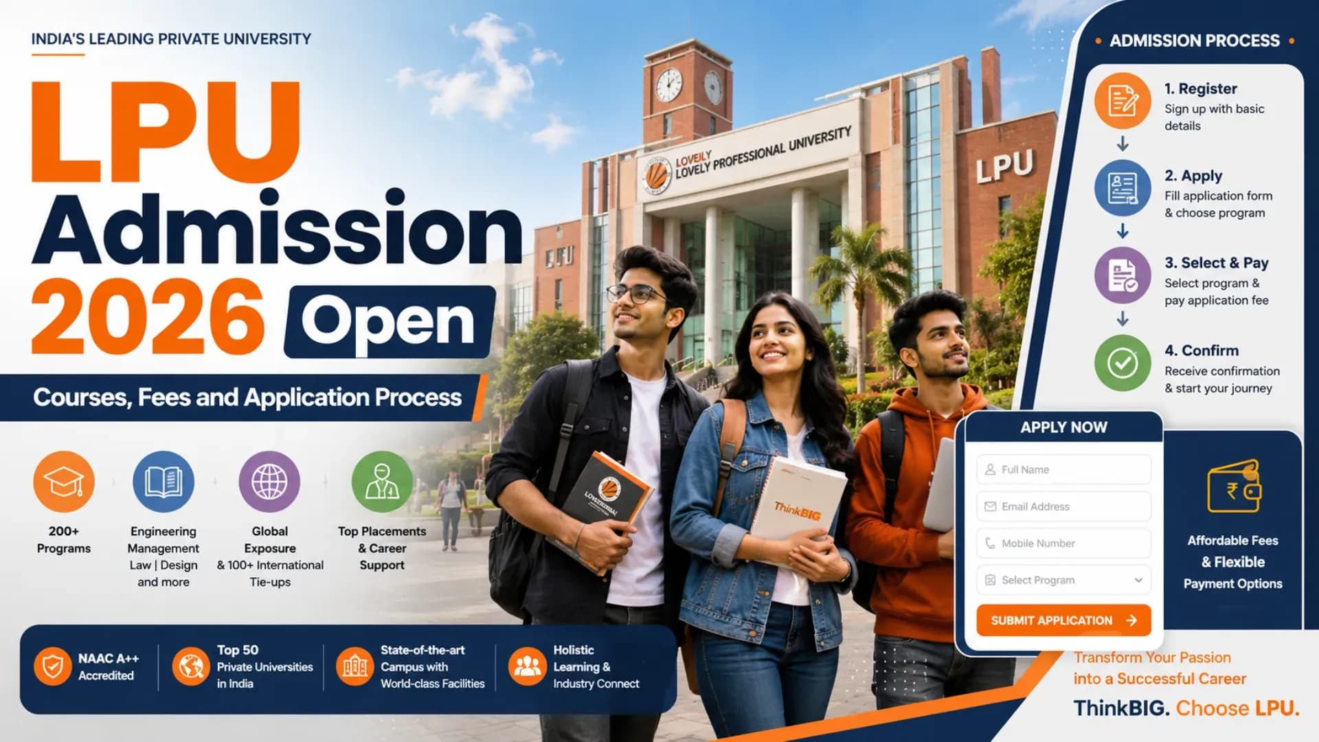 LPU Admission 2026 Open: Courses, Fees and Application Process