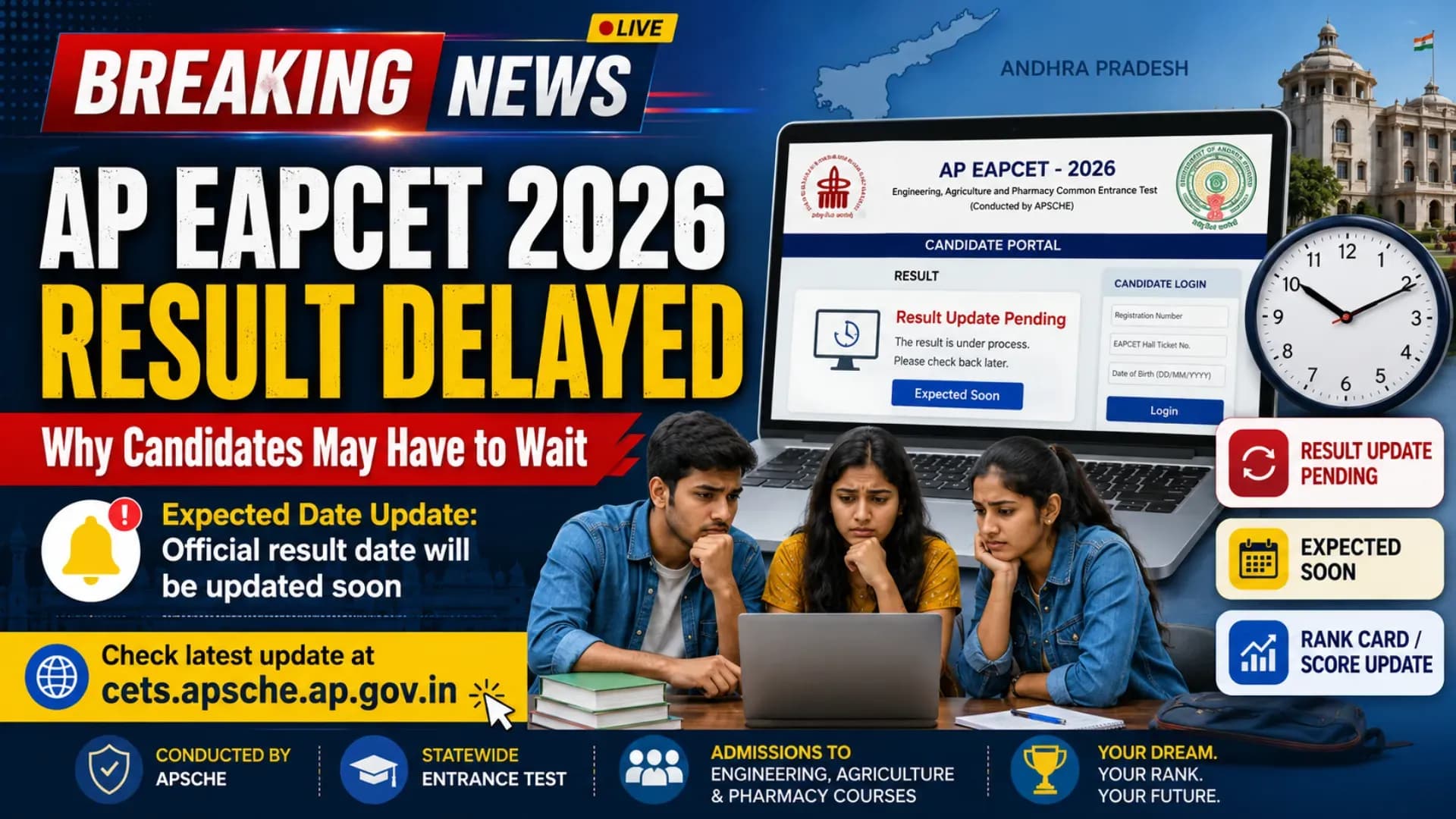AP EAPCET 2026 Result Delayed: Here’s Why Candidates May Have to Wait; Check Expected Date Update