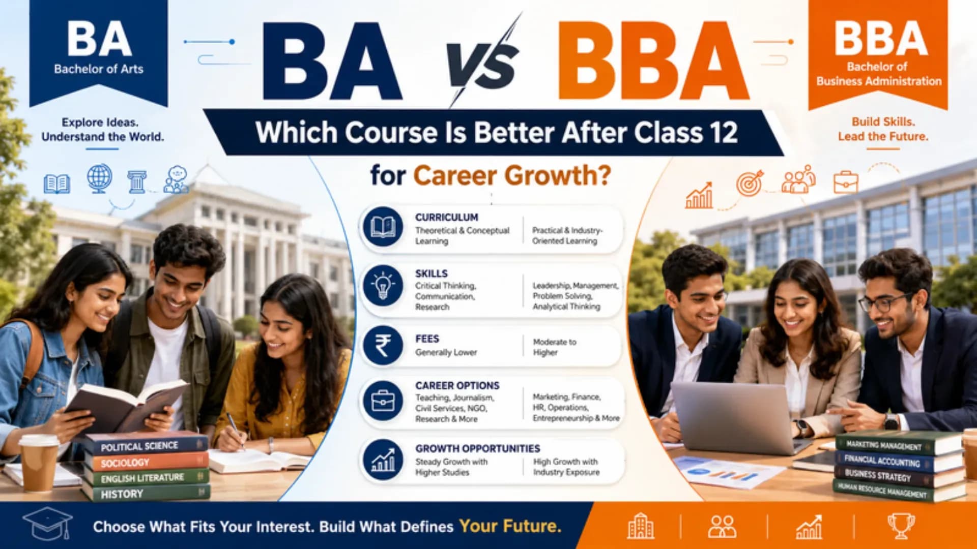 BA vs BBA: Which Course Is Better After Class 12 for Career Growth?