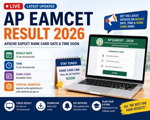 AP EAMCET Result 2026 Date LIVE: APSCHE EAPCET Rank Card Date and Time Soon, Get Latest Updates Here