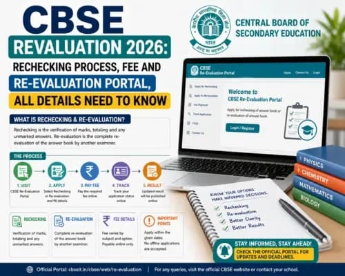 CBSE Revaluation 2026: Rechecking Process, Fee and Re-Evaluation Portal, All Details Need to Know