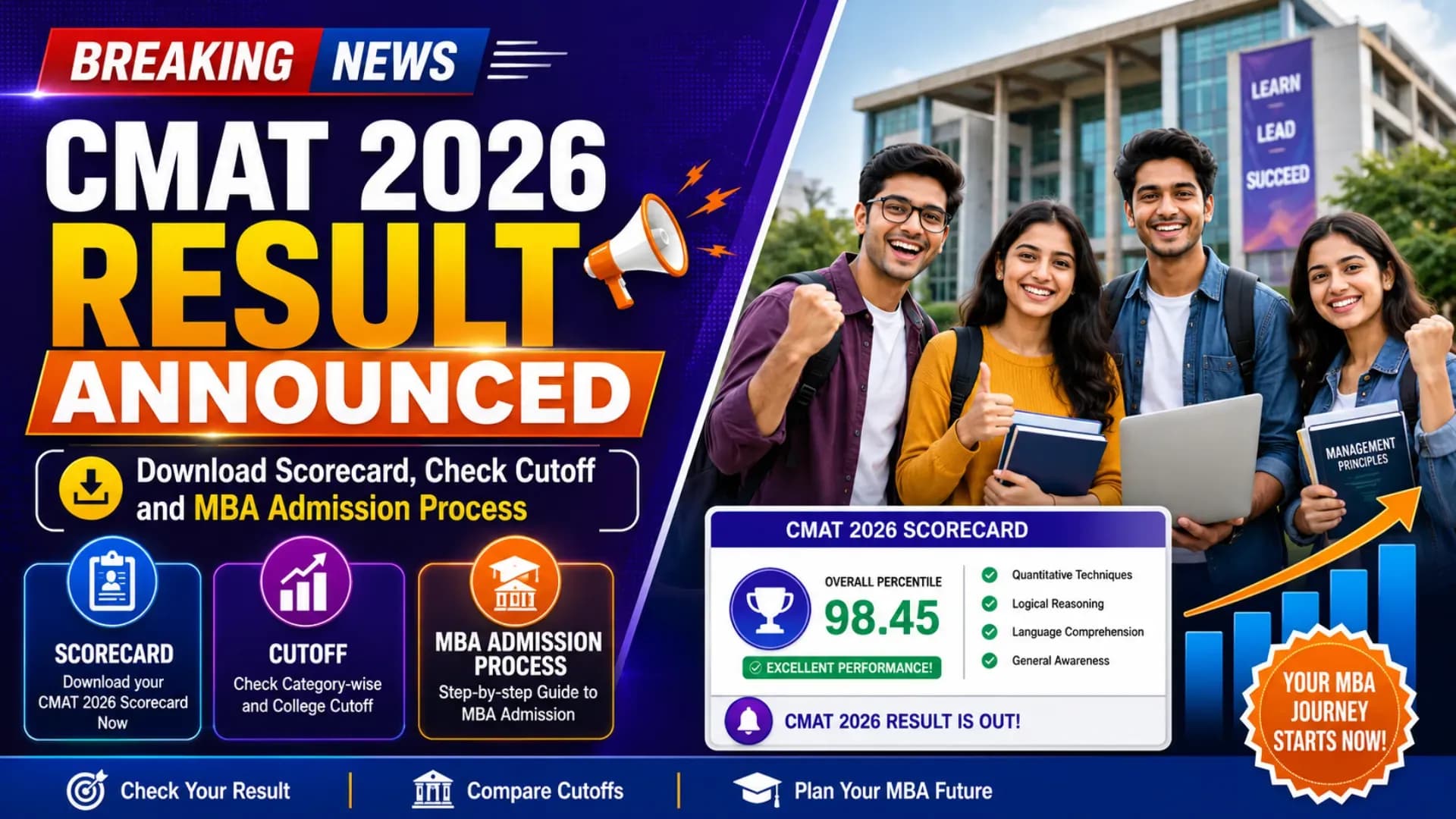 CMAT 2026 Result Announced: Download Scorecard, Check Cutoff and MBA Admission Process