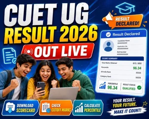 CUET UG Result 2026 OUT LIVE: Download Scorecard, Check Cutoff Marks and Calculate Percentile