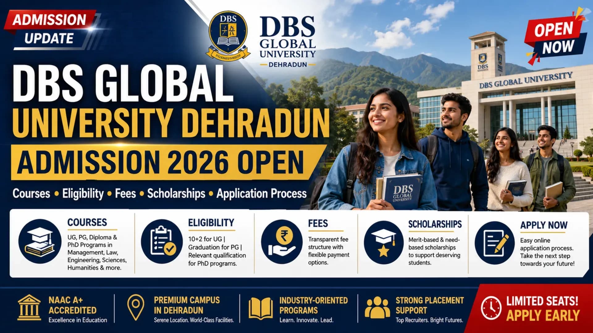 DBS Global University Dehradun Admission 2026 Open: Check Courses, Eligibility, Fees, Scholarships and Application Process