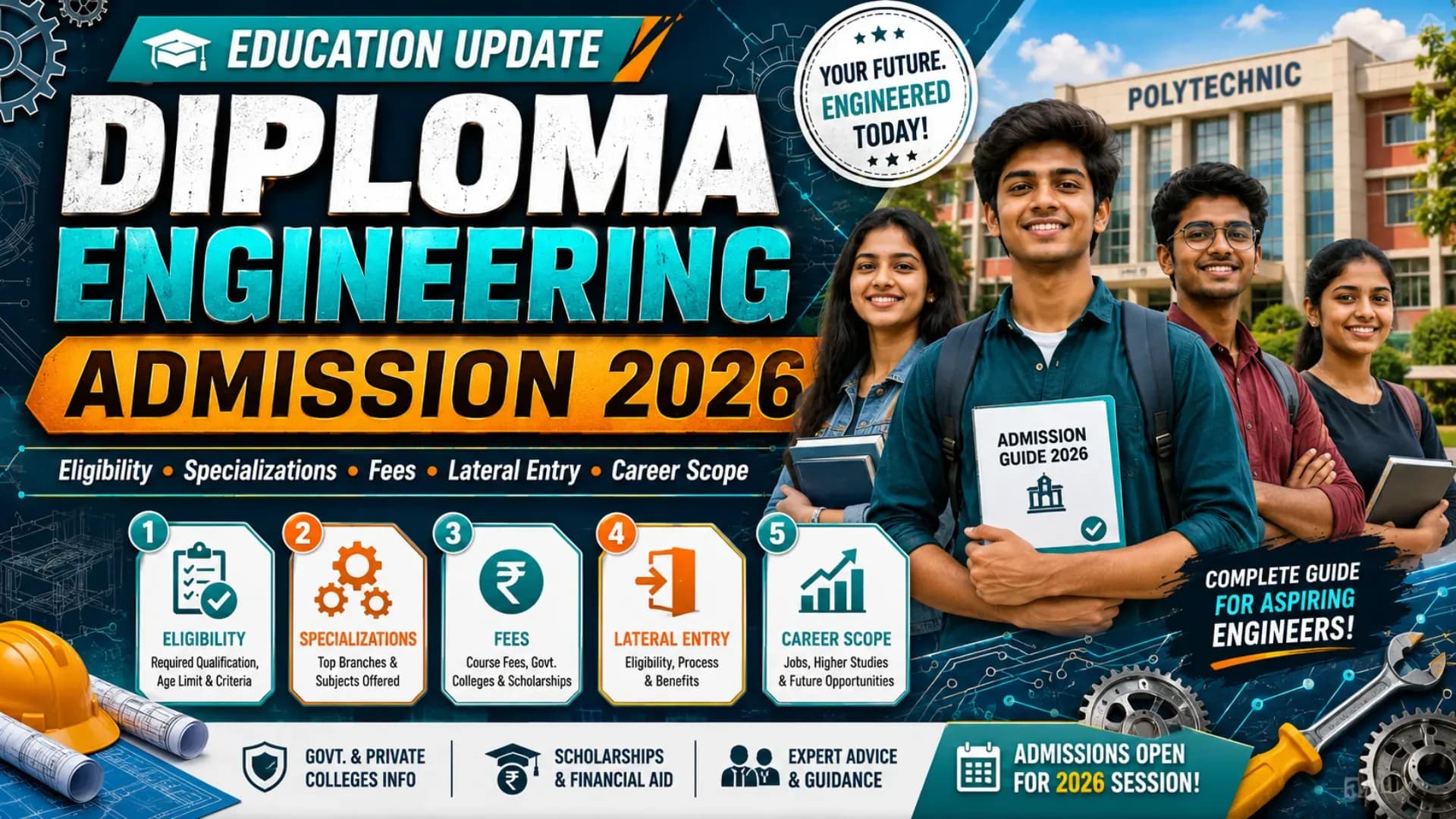 Complete Guide to Diploma Engineering Admission 2026: Eligibility, Specializations, Fees, Lateral Entry and Career Scope
