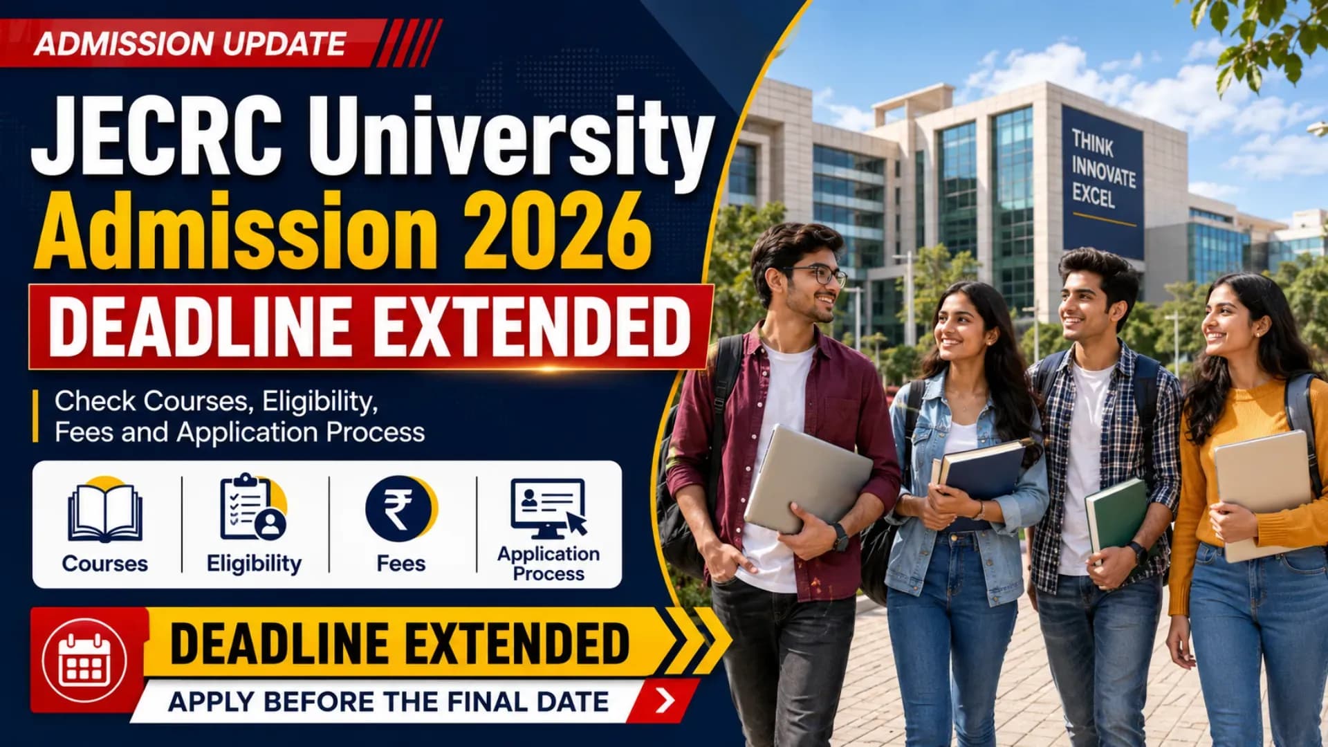 JECRC University Admission 2026 Deadline Extended: Check Courses, Eligibility, Fees and Application Process