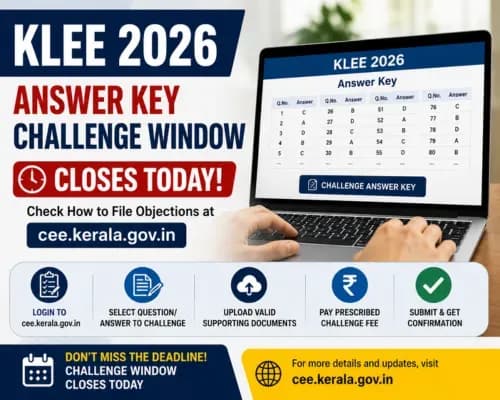 KLEE 2026 Answer Key Challenge Window Closed: Check Objection Process and Next Steps