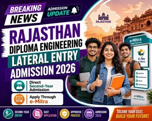 Rajasthan Diploma Engineering Lateral Entry Admission 2026: Apply for Direct Second-Year Admission Through e-Mitra