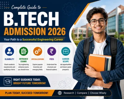 Complete Guide to B.Tech Admission 2026: Eligibility, Entrance Exams, Specializations, Fees and Career Scope
