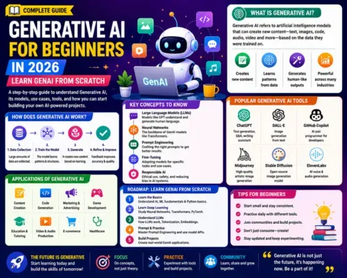 Complete Guide to Generative AI for Beginners in 2026: Learn GenAI From Scratch