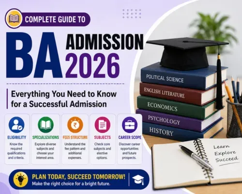 Complete Guide to BA Admission 2026: Eligibility, Specializations, Fees, Subjects and Career Scope