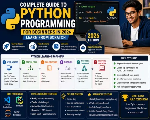 Complete Guide to Python Programming for Beginners in 2026: Learn From Scratch